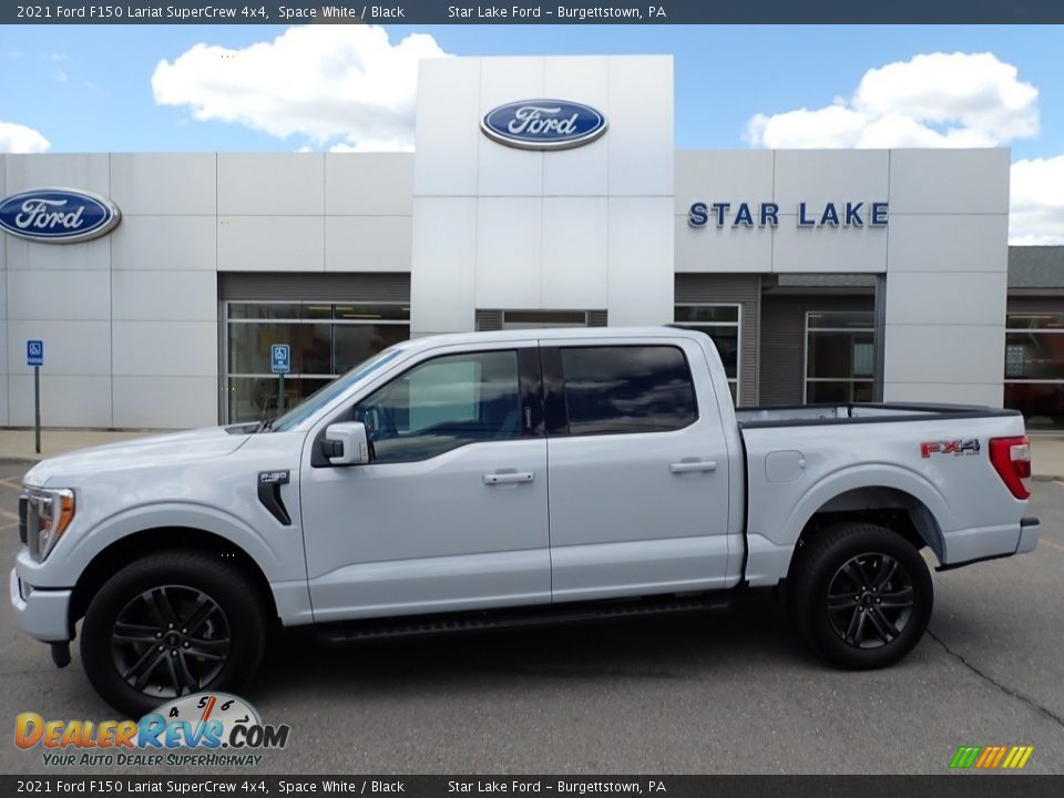 2021 Ford F150 Lariat SuperCrew 4x4 Space White / Black Photo #1