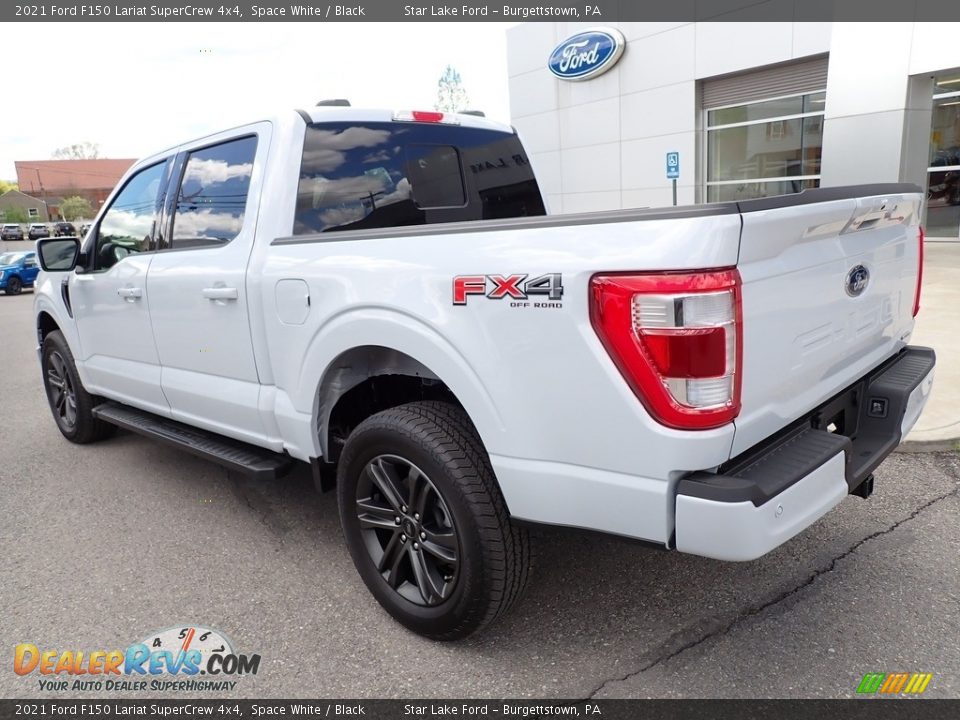 2021 Ford F150 Lariat SuperCrew 4x4 Space White / Black Photo #3