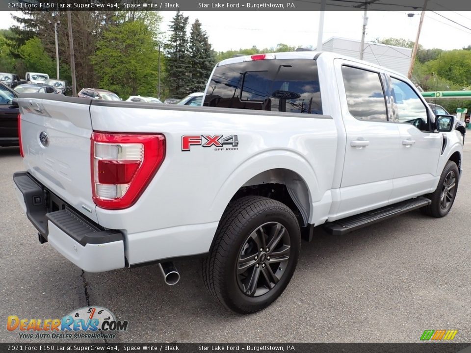 2021 Ford F150 Lariat SuperCrew 4x4 Space White / Black Photo #5