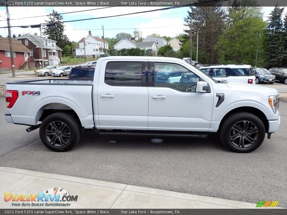 2021 Ford F150 Lariat SuperCrew 4x4 Space White / Black Photo #6