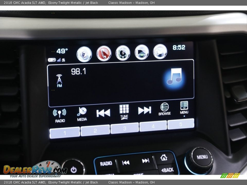 2018 GMC Acadia SLT AWD Ebony Twilight Metallic / Jet Black Photo #10