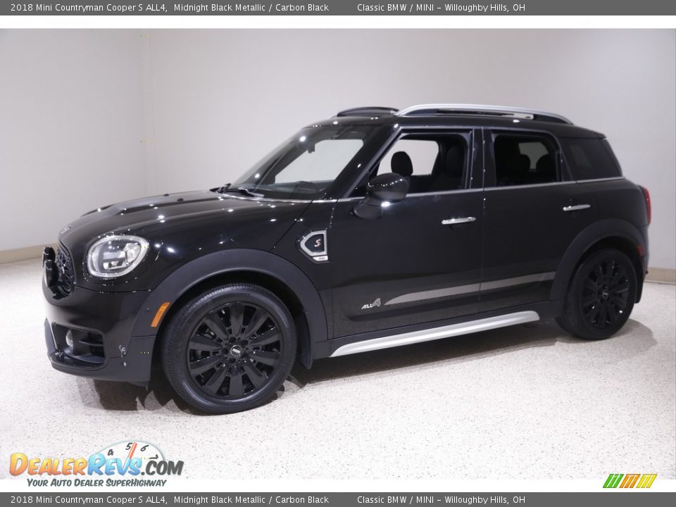 2018 Mini Countryman Cooper S ALL4 Midnight Black Metallic / Carbon Black Photo #3