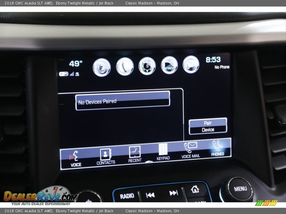 2018 GMC Acadia SLT AWD Ebony Twilight Metallic / Jet Black Photo #11