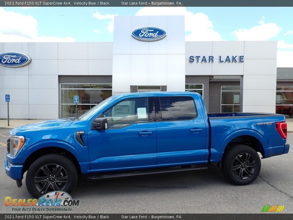 2021 Ford F150 XLT SuperCrew 4x4 Velocity Blue / Black Photo #1