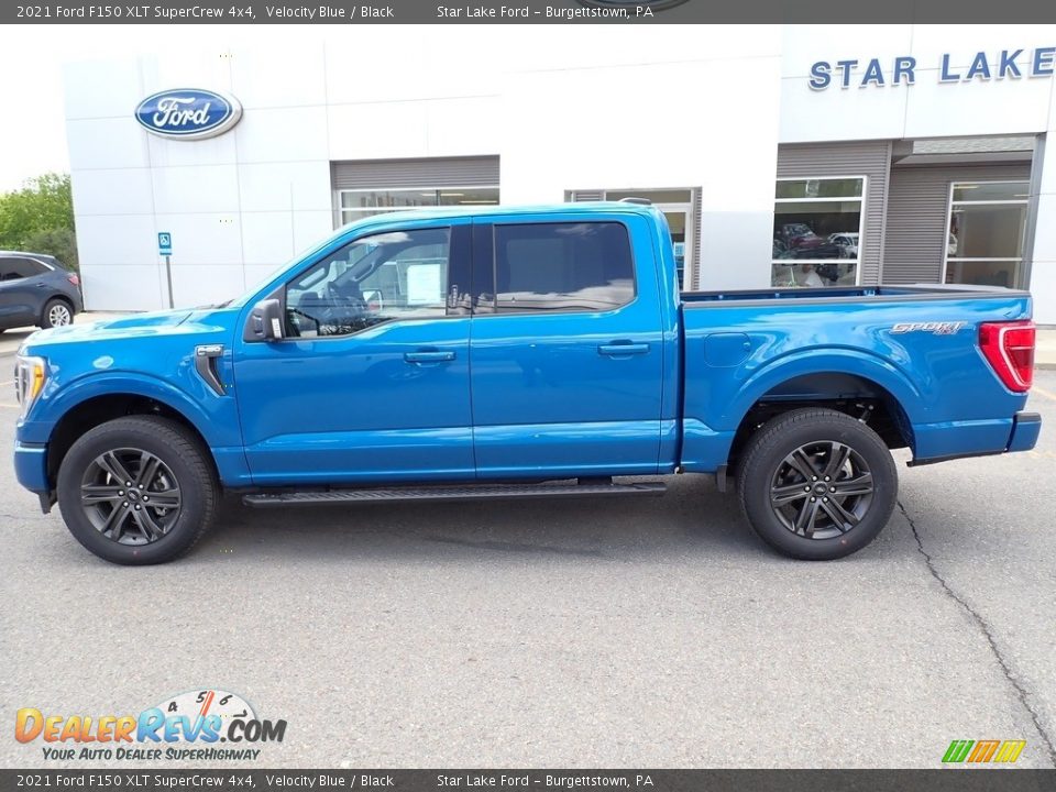 2021 Ford F150 XLT SuperCrew 4x4 Velocity Blue / Black Photo #2