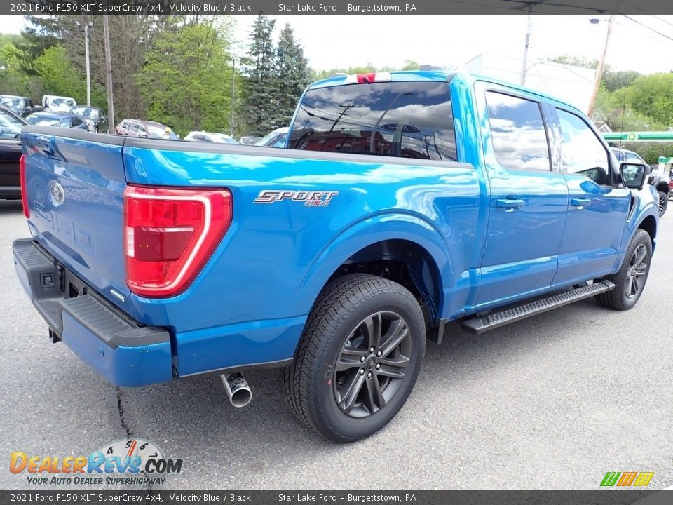 2021 Ford F150 XLT SuperCrew 4x4 Velocity Blue / Black Photo #5