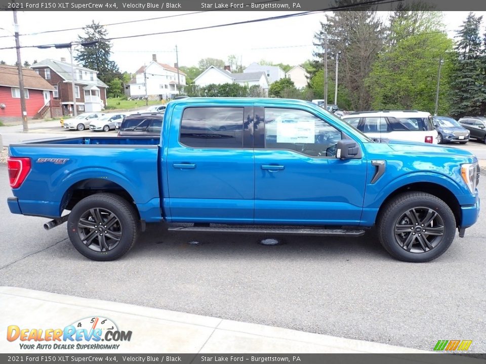 2021 Ford F150 XLT SuperCrew 4x4 Velocity Blue / Black Photo #6