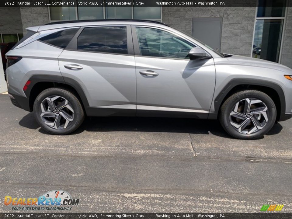 Shimmering Silver 2022 Hyundai Tucson SEL Convienience Hybrid AWD Photo #2