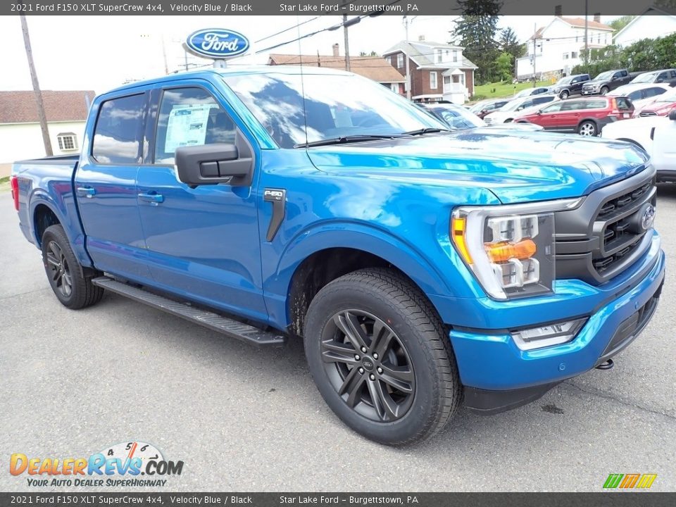 2021 Ford F150 XLT SuperCrew 4x4 Velocity Blue / Black Photo #7