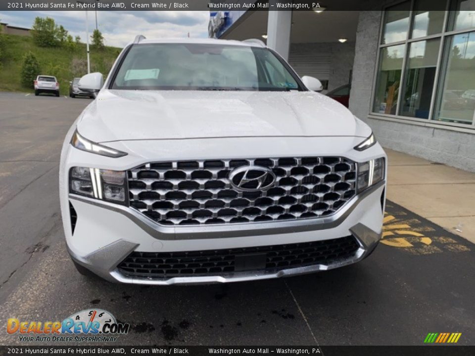 2021 Hyundai Santa Fe Hybrid Blue AWD Cream White / Black Photo #2