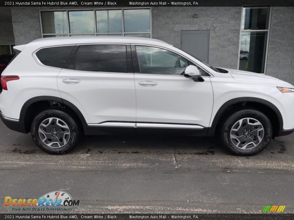 2021 Hyundai Santa Fe Hybrid Blue AWD Cream White / Black Photo #3