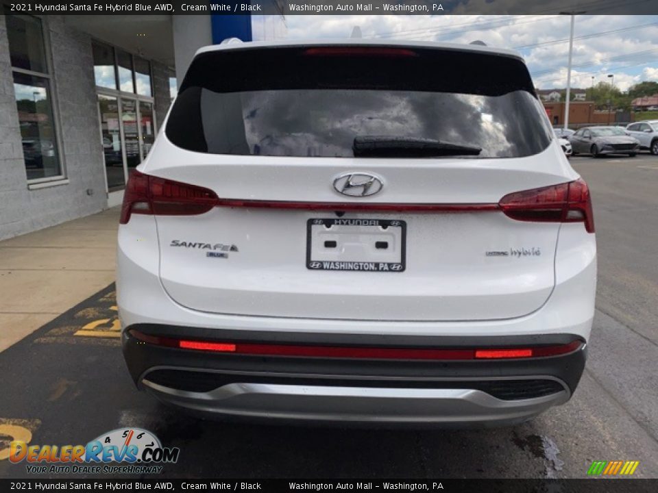 2021 Hyundai Santa Fe Hybrid Blue AWD Cream White / Black Photo #4