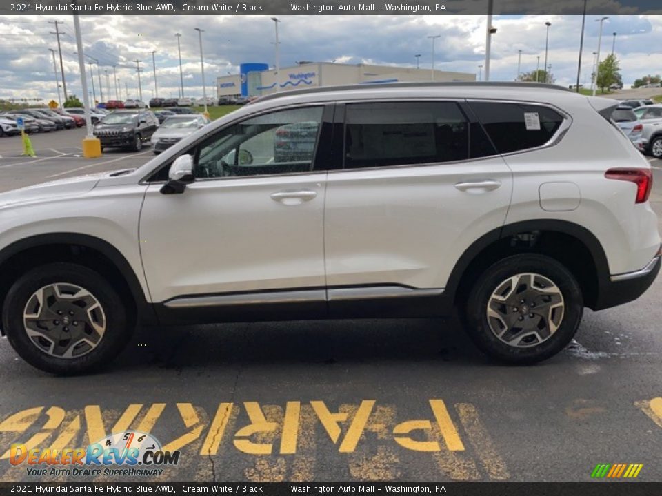 2021 Hyundai Santa Fe Hybrid Blue AWD Cream White / Black Photo #6