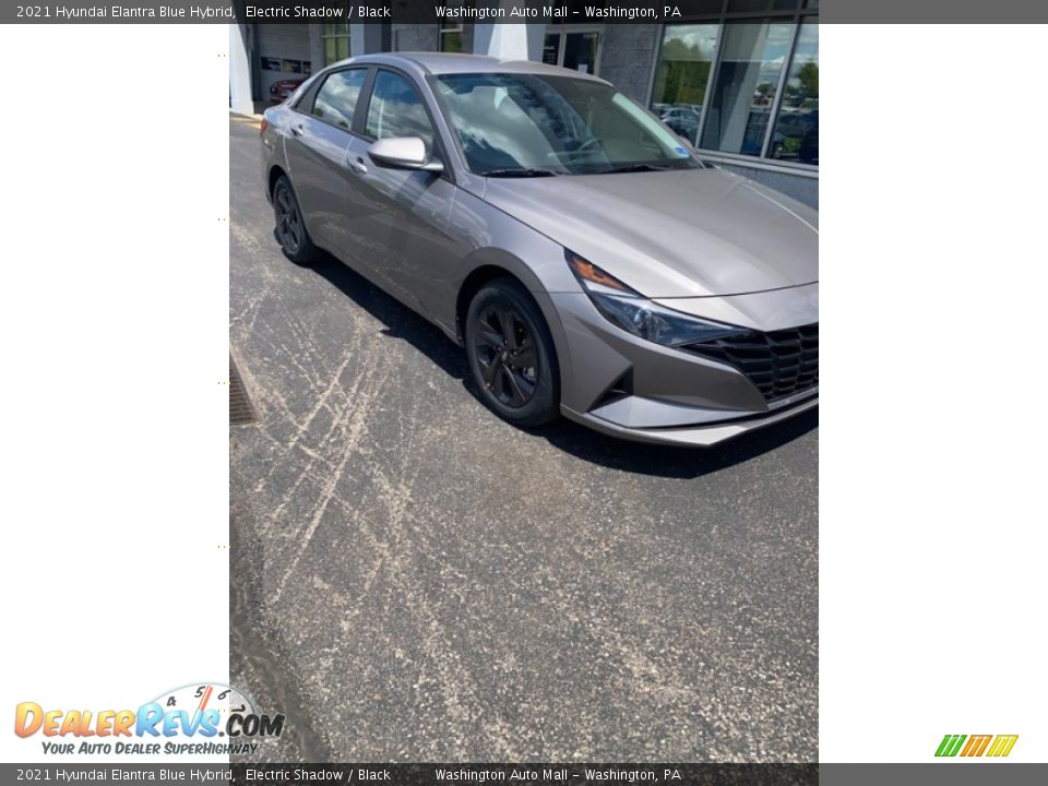 2021 Hyundai Elantra Blue Hybrid Electric Shadow / Black Photo #1