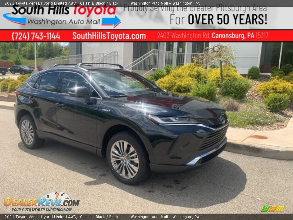 2021 Toyota Venza Hybrid Limited AWD Celestial Black / Black Photo #1