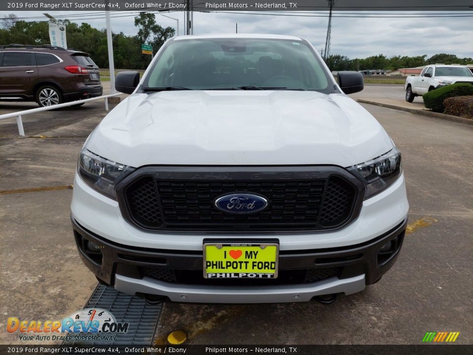 2019 Ford Ranger XLT SuperCrew 4x4 Oxford White / Ebony Photo #9