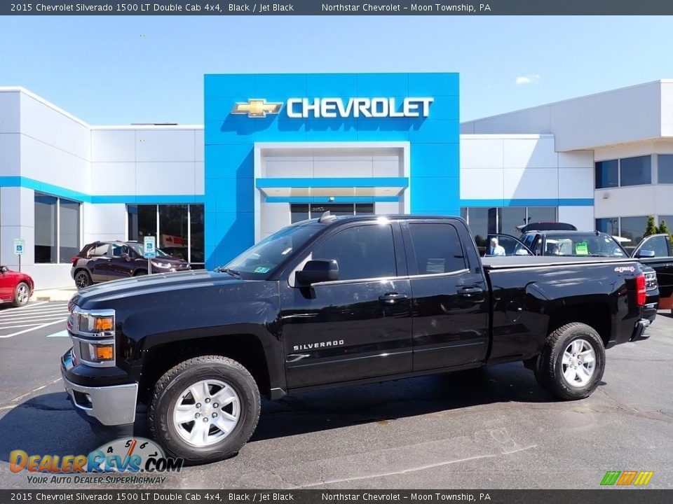 2015 Chevrolet Silverado 1500 LT Double Cab 4x4 Black / Jet Black Photo #1