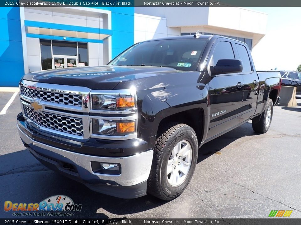 2015 Chevrolet Silverado 1500 LT Double Cab 4x4 Black / Jet Black Photo #2