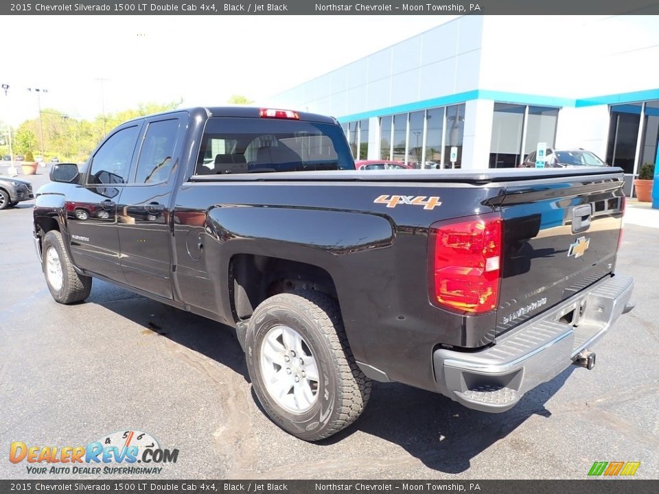 2015 Chevrolet Silverado 1500 LT Double Cab 4x4 Black / Jet Black Photo #4