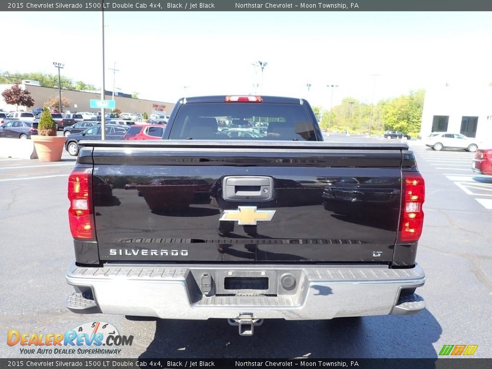 2015 Chevrolet Silverado 1500 LT Double Cab 4x4 Black / Jet Black Photo #6