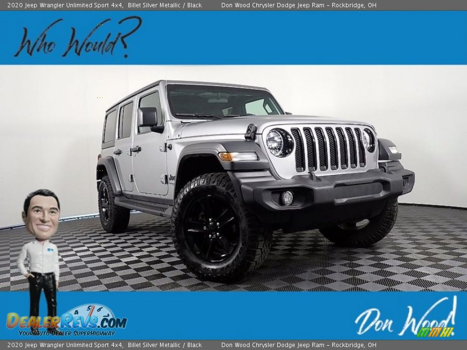 2020 Jeep Wrangler Unlimited Sport 4x4 Billet Silver Metallic / Black Photo #1