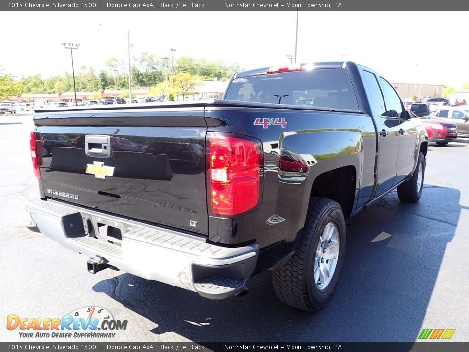 2015 Chevrolet Silverado 1500 LT Double Cab 4x4 Black / Jet Black Photo #7