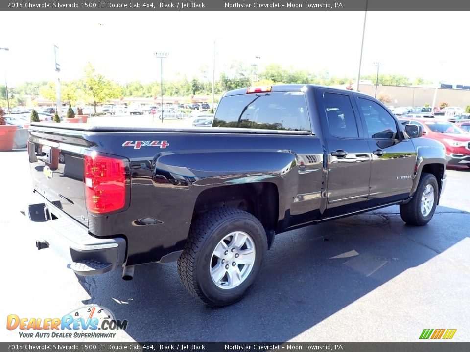 2015 Chevrolet Silverado 1500 LT Double Cab 4x4 Black / Jet Black Photo #8