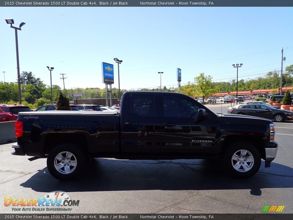 2015 Chevrolet Silverado 1500 LT Double Cab 4x4 Black / Jet Black Photo #9