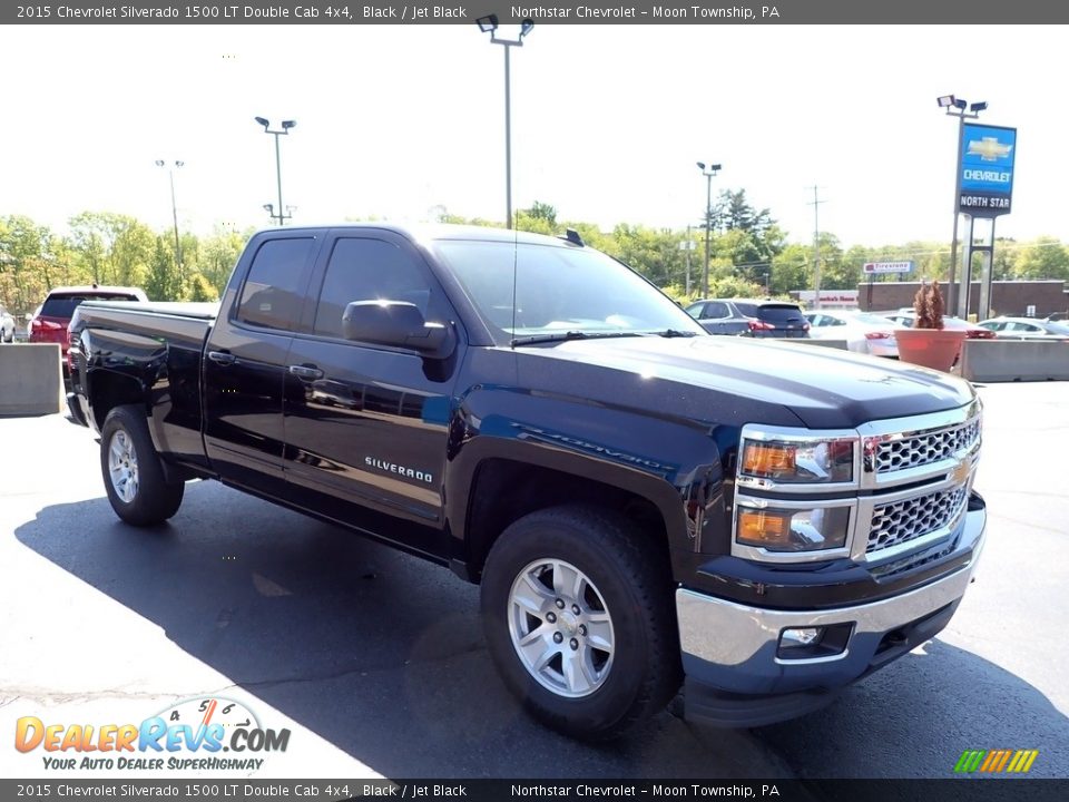 2015 Chevrolet Silverado 1500 LT Double Cab 4x4 Black / Jet Black Photo #10