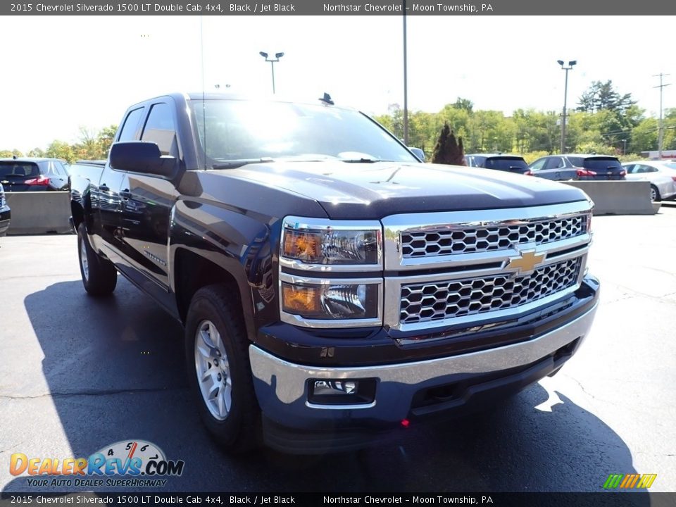 2015 Chevrolet Silverado 1500 LT Double Cab 4x4 Black / Jet Black Photo #11