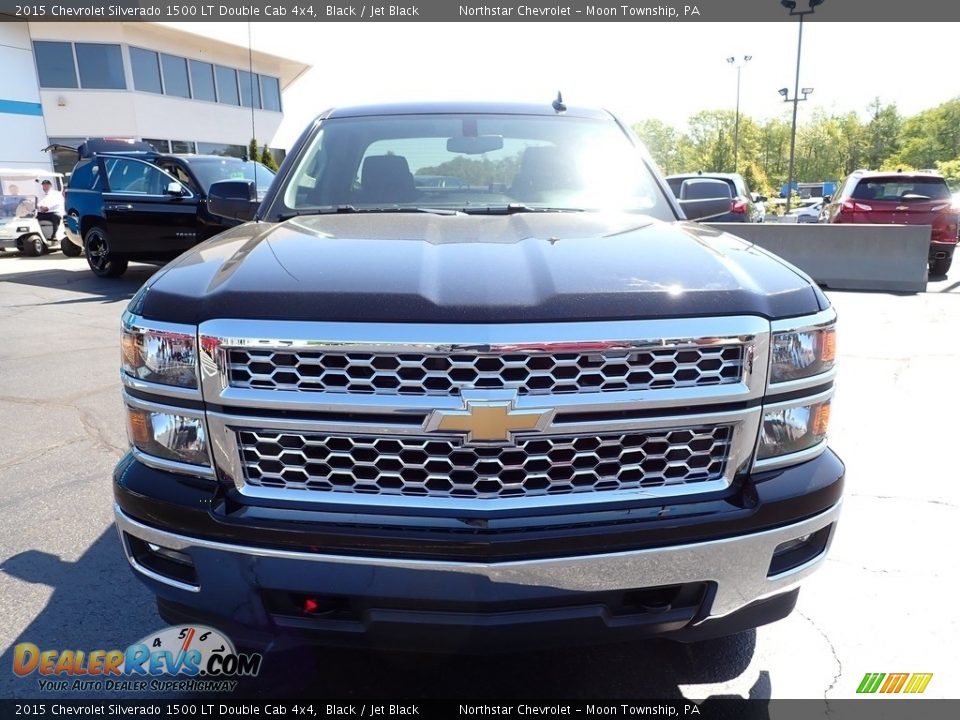 2015 Chevrolet Silverado 1500 LT Double Cab 4x4 Black / Jet Black Photo #12