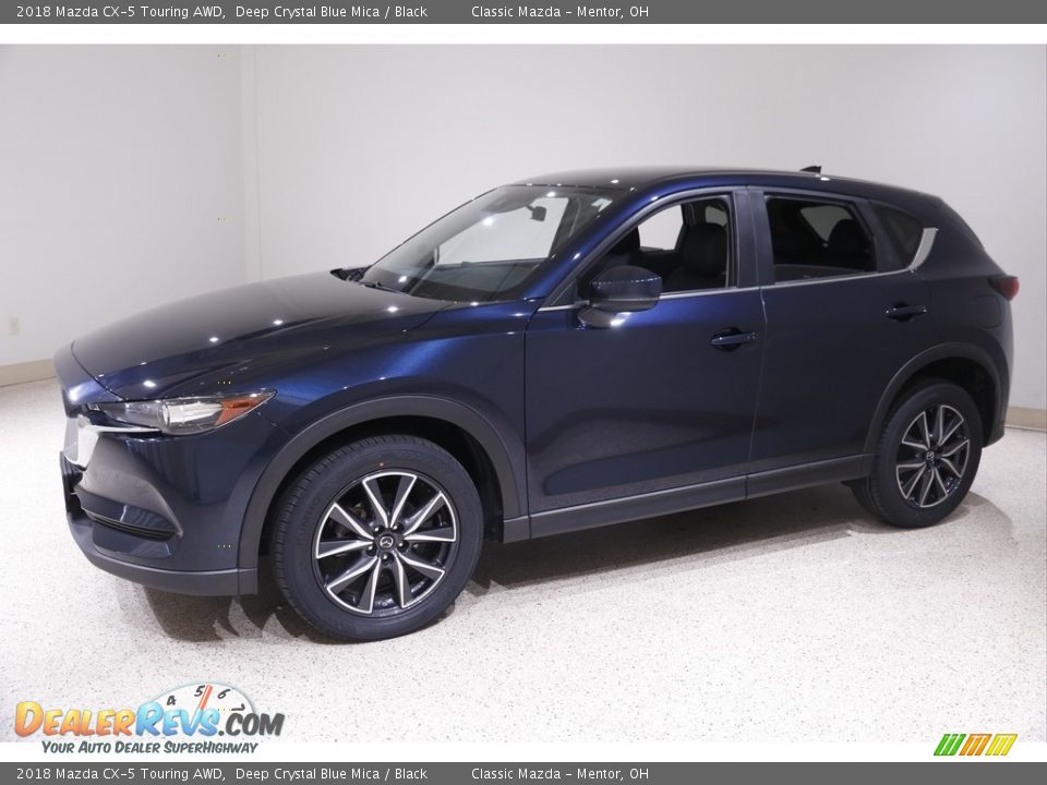 2018 Mazda CX-5 Touring AWD Deep Crystal Blue Mica / Black Photo #3
