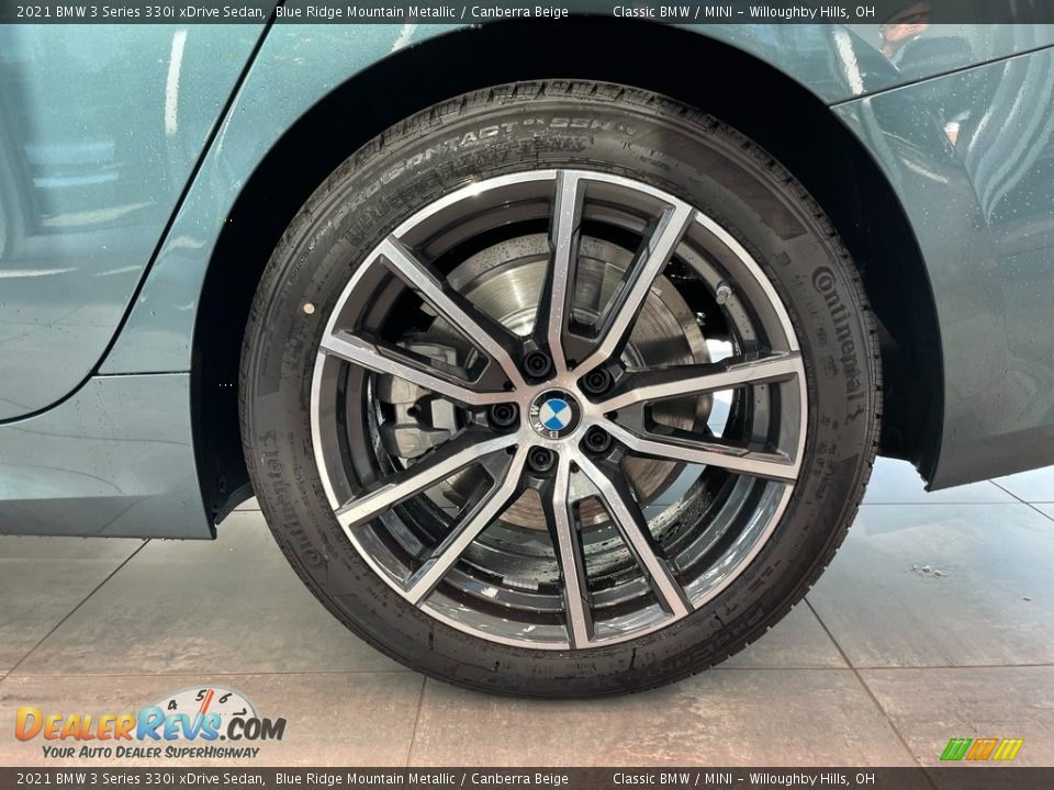 2021 BMW 3 Series 330i xDrive Sedan Blue Ridge Mountain Metallic / Canberra Beige Photo #3