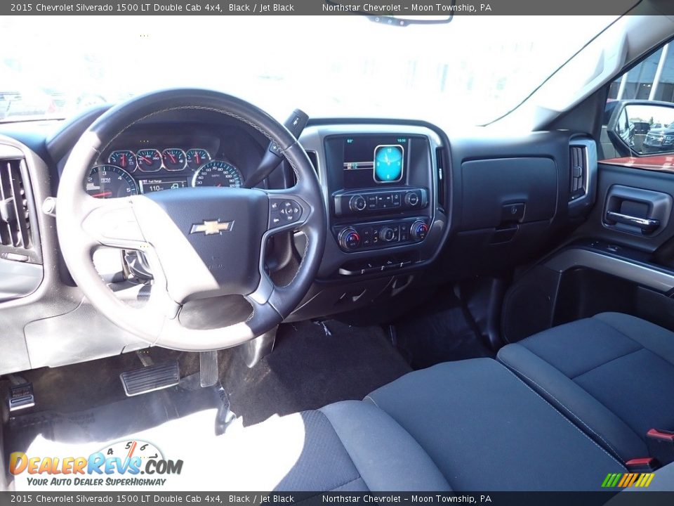 2015 Chevrolet Silverado 1500 LT Double Cab 4x4 Black / Jet Black Photo #21