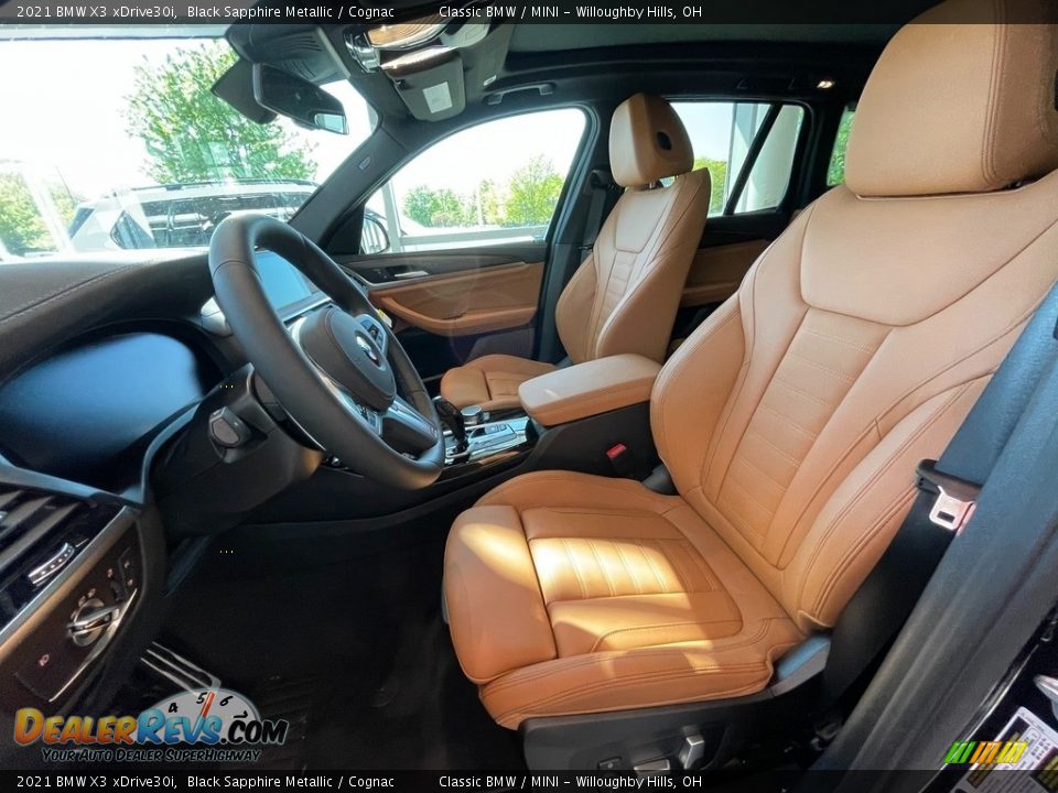 2021 BMW X3 xDrive30i Black Sapphire Metallic / Cognac Photo #4