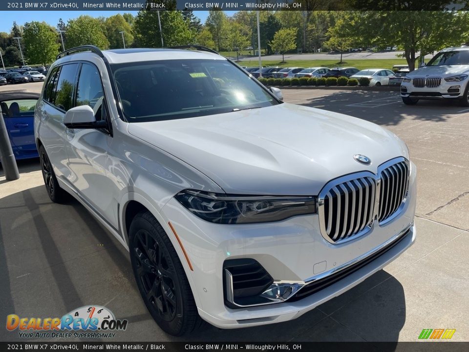 2021 BMW X7 xDrive40i Mineral White Metallic / Black Photo #1