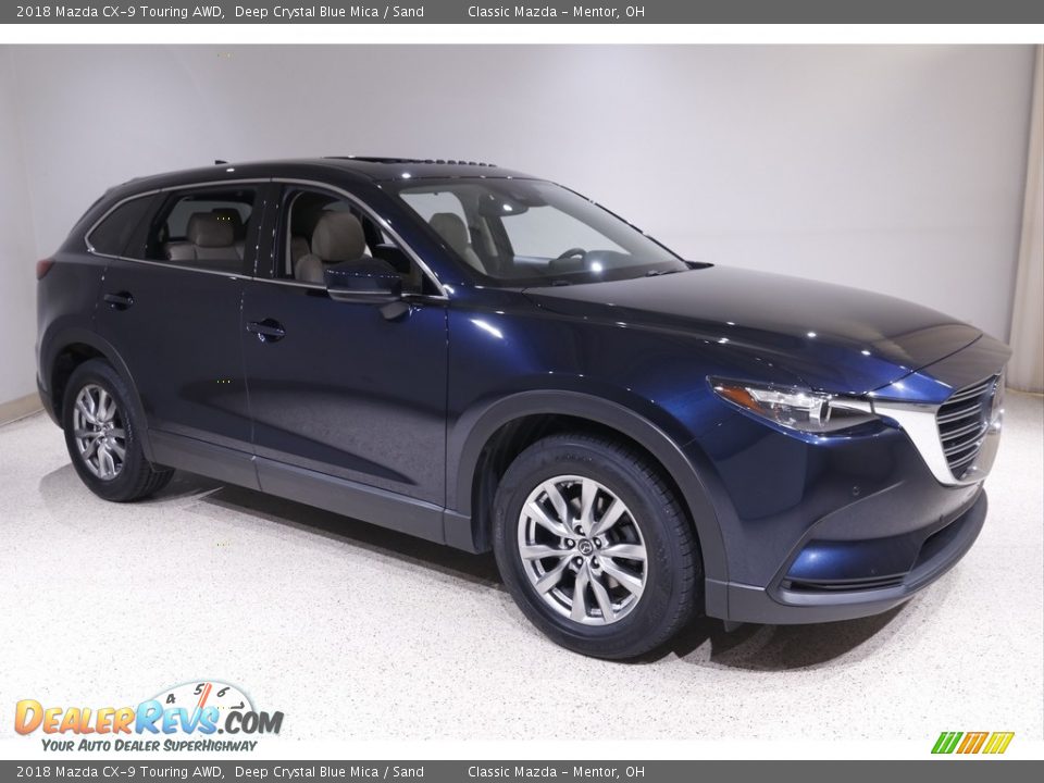 2018 Mazda CX-9 Touring AWD Deep Crystal Blue Mica / Sand Photo #1