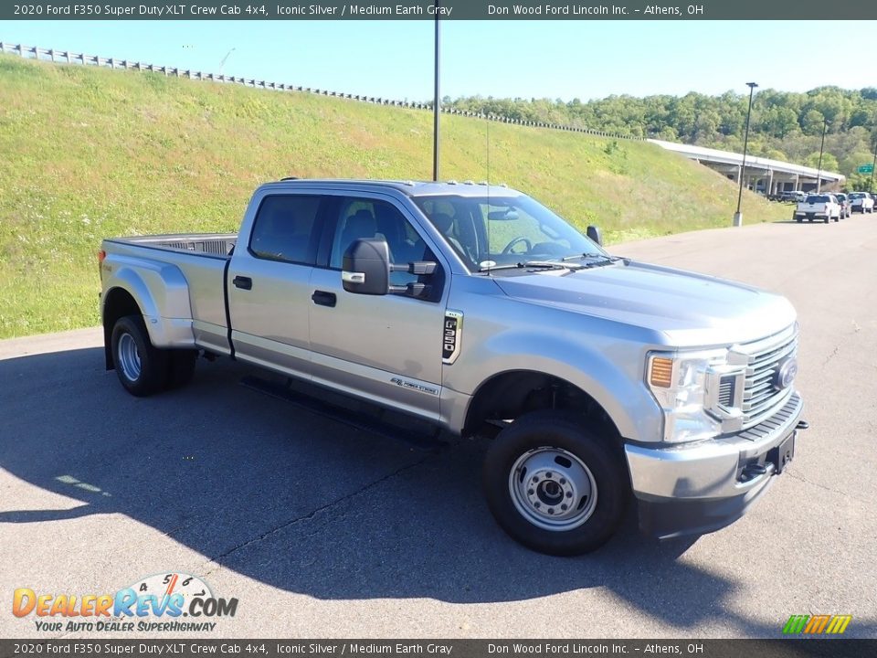 2020 Ford F350 Super Duty XLT Crew Cab 4x4 Iconic Silver / Medium Earth Gray Photo #3