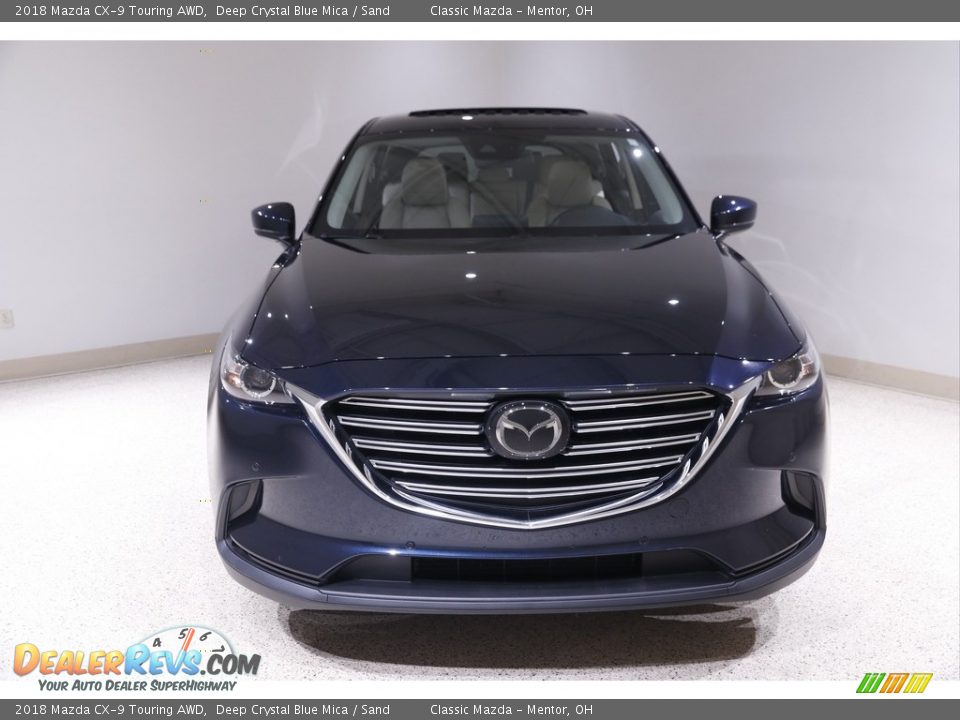 2018 Mazda CX-9 Touring AWD Deep Crystal Blue Mica / Sand Photo #2