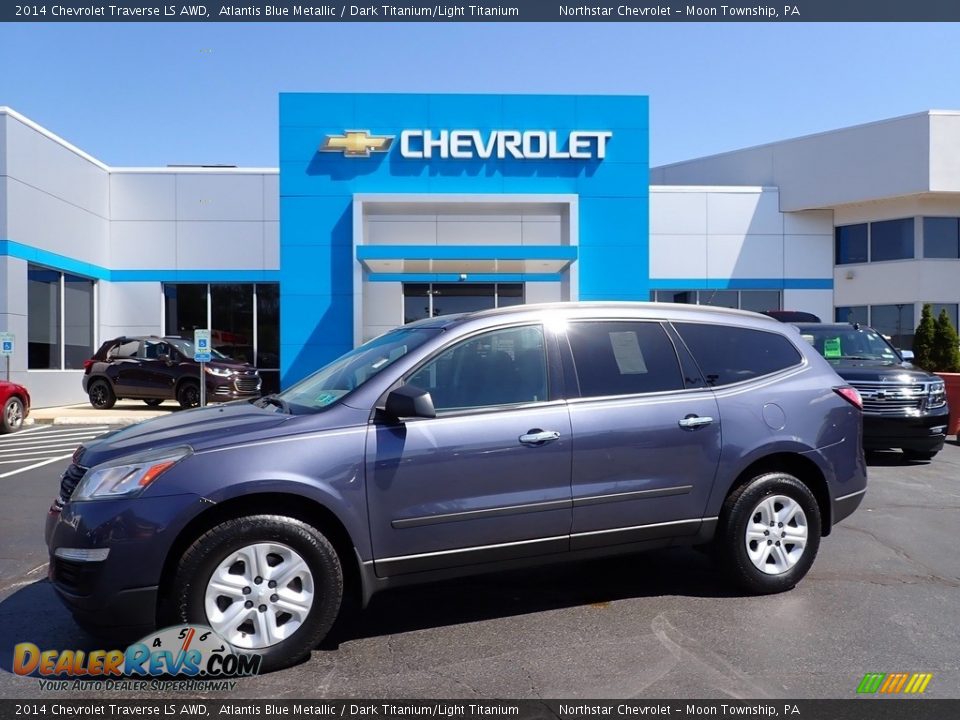 2014 Chevrolet Traverse LS AWD Atlantis Blue Metallic / Dark Titanium/Light Titanium Photo #1