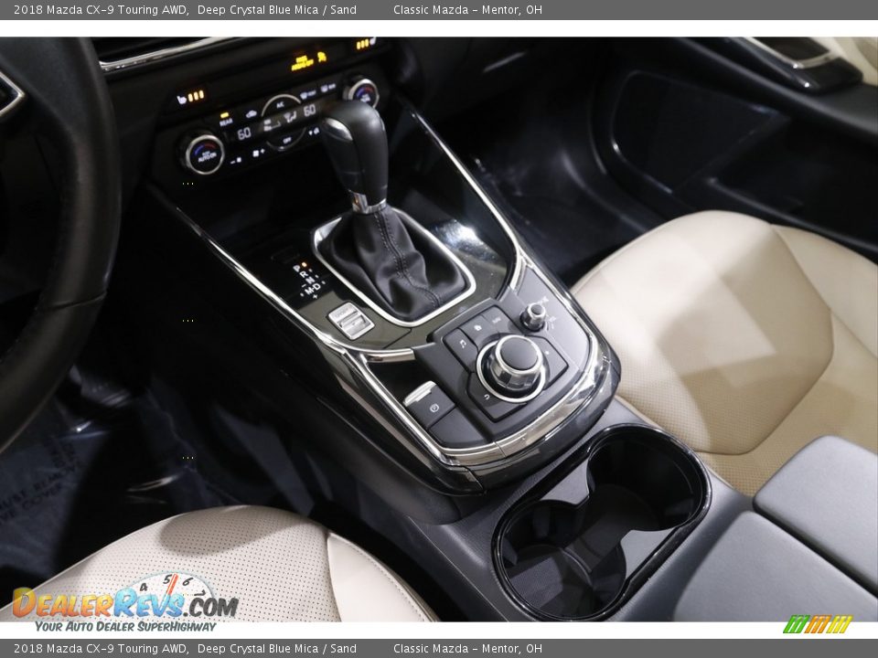 2018 Mazda CX-9 Touring AWD Deep Crystal Blue Mica / Sand Photo #12