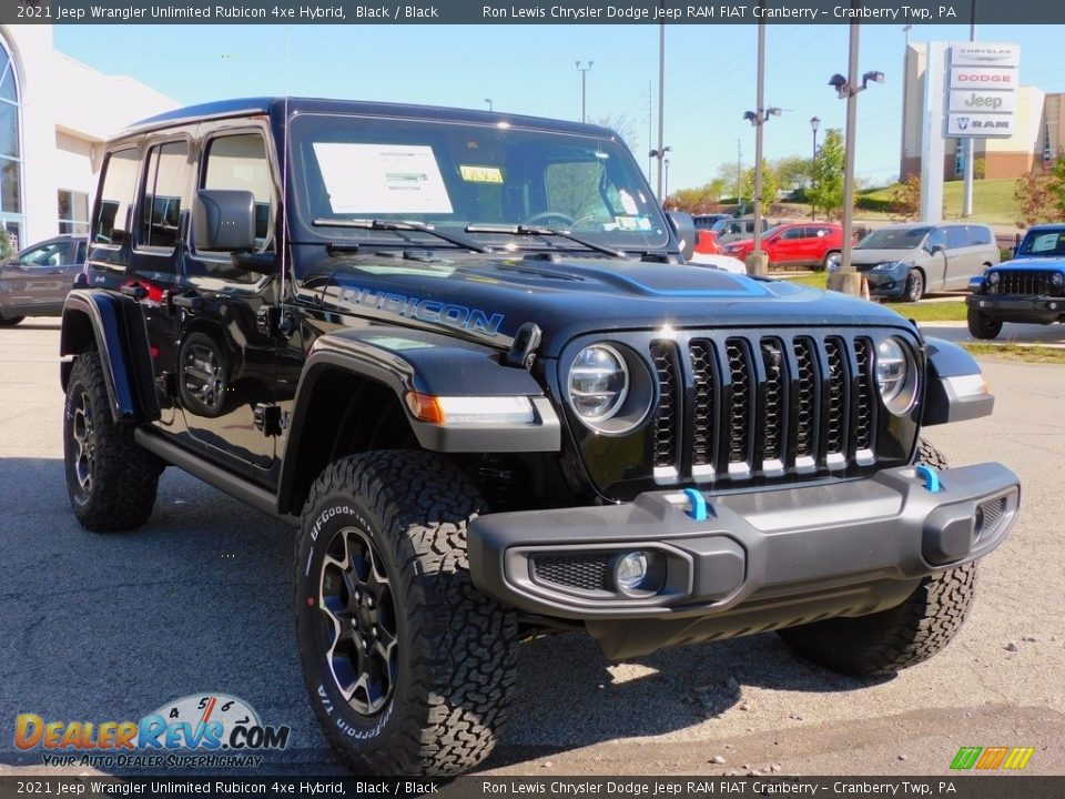 2021 Jeep Wrangler Unlimited Rubicon 4xe Hybrid Black / Black Photo #3