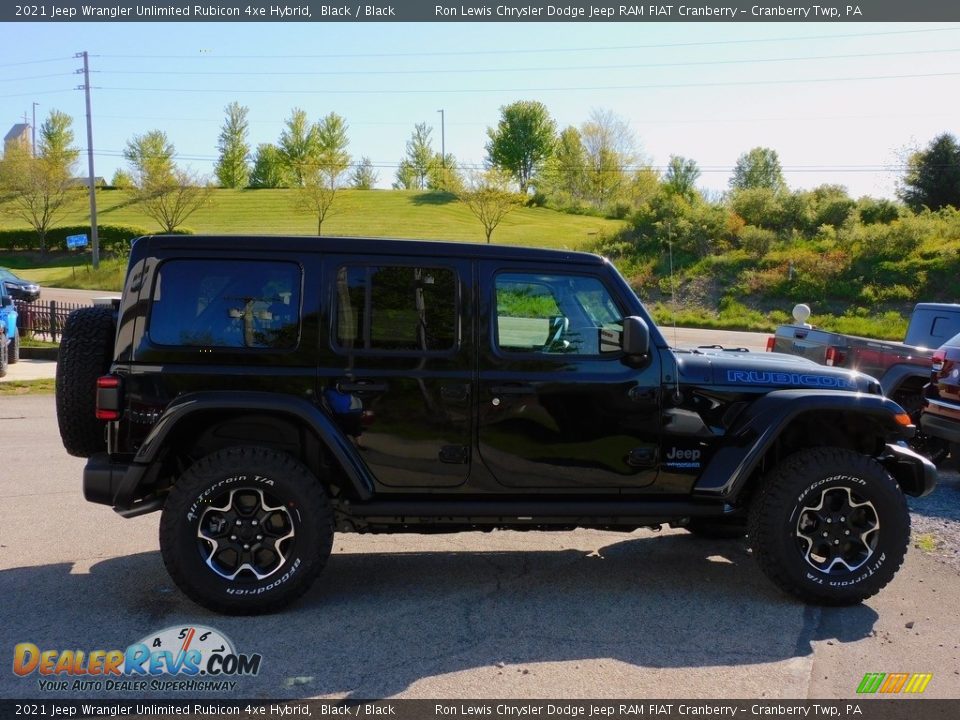 2021 Jeep Wrangler Unlimited Rubicon 4xe Hybrid Black / Black Photo #4