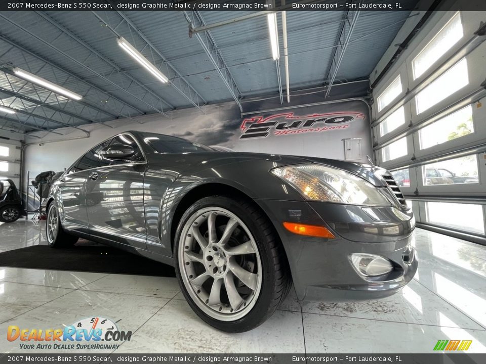 2007 Mercedes-Benz S 550 Sedan designo Graphite Metallic / designo Armagnac Brown Photo #1