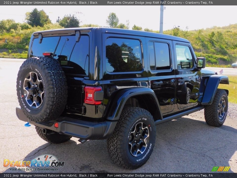 2021 Jeep Wrangler Unlimited Rubicon 4xe Hybrid Black / Black Photo #5