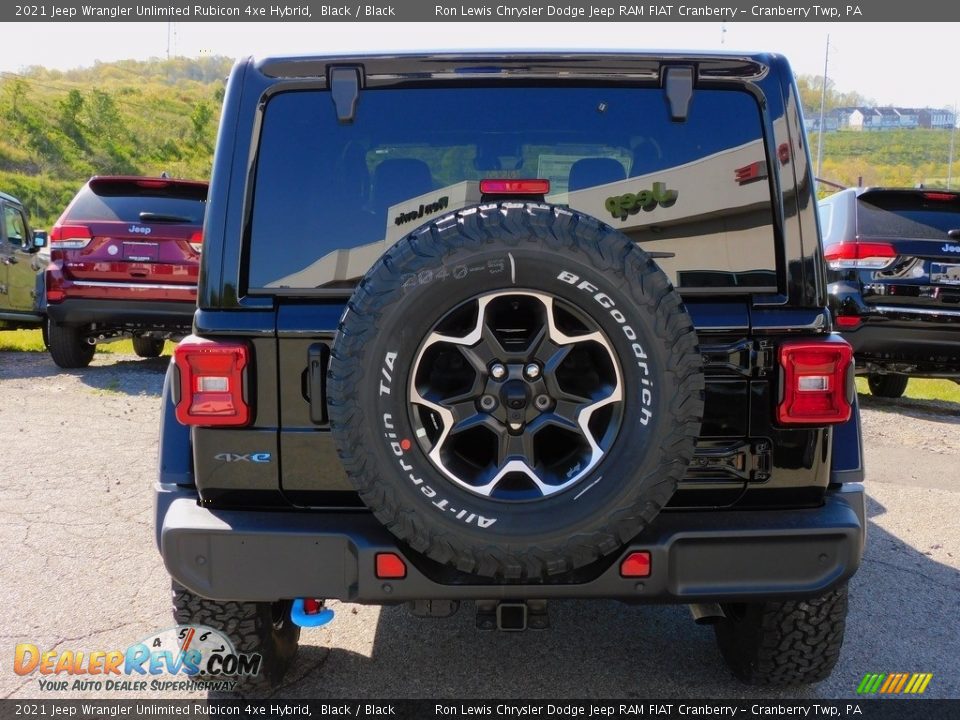 2021 Jeep Wrangler Unlimited Rubicon 4xe Hybrid Black / Black Photo #6