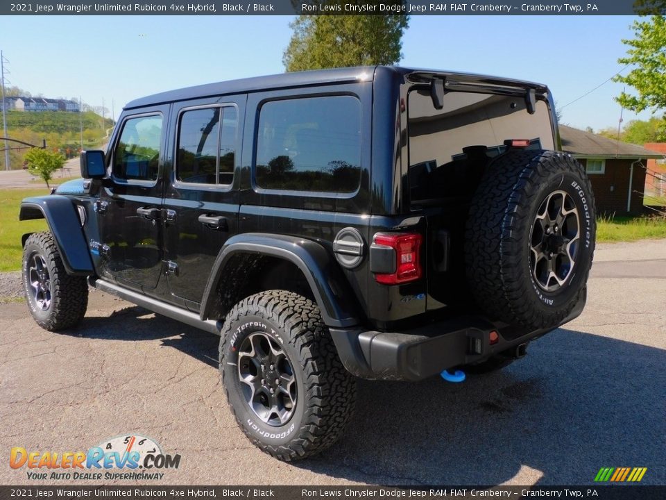 2021 Jeep Wrangler Unlimited Rubicon 4xe Hybrid Black / Black Photo #8