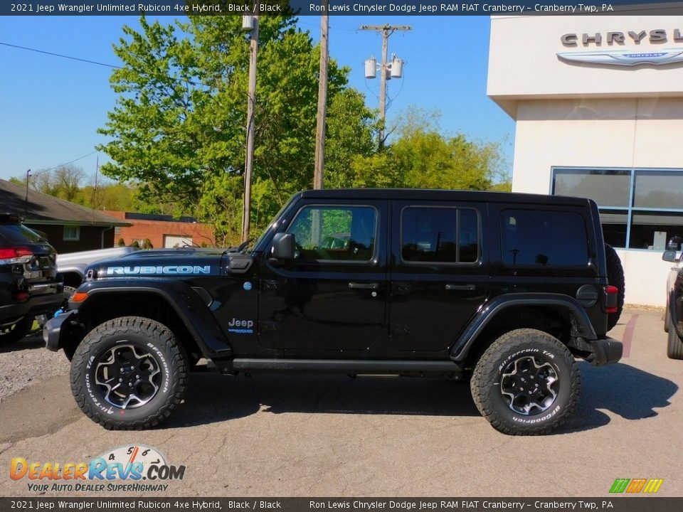 2021 Jeep Wrangler Unlimited Rubicon 4xe Hybrid Black / Black Photo #9