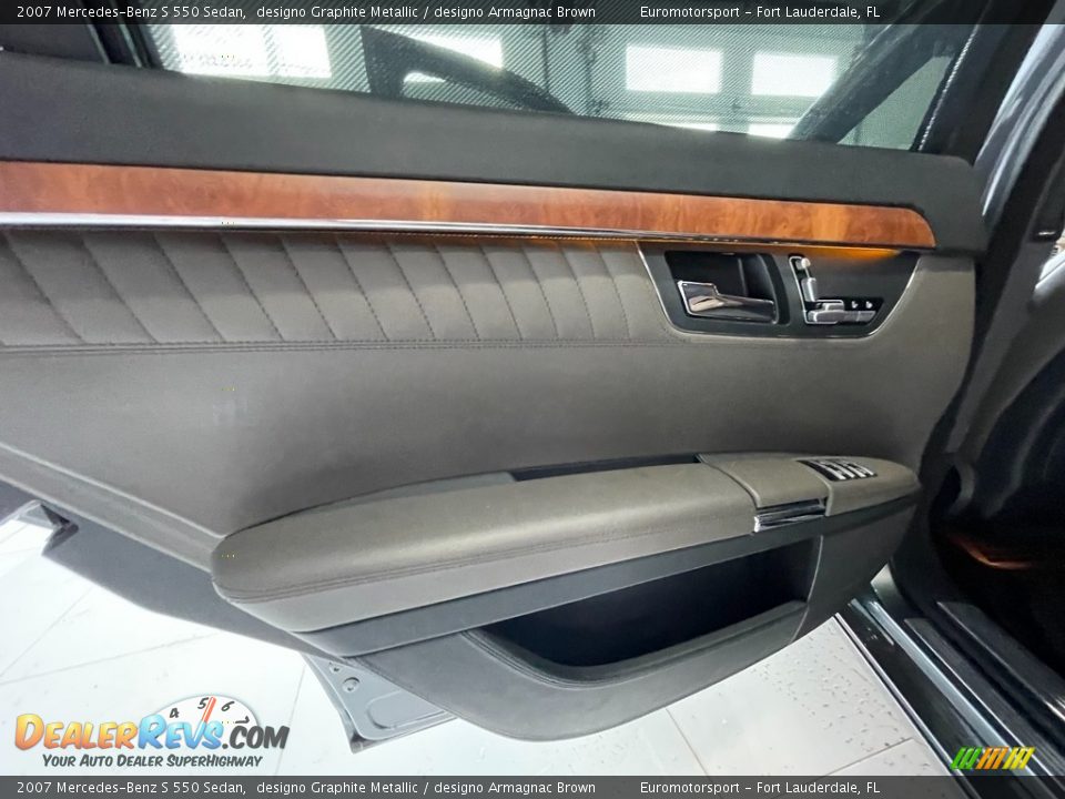 2007 Mercedes-Benz S 550 Sedan designo Graphite Metallic / designo Armagnac Brown Photo #7