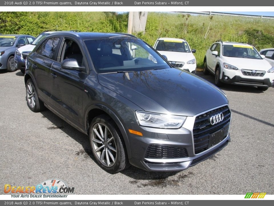 2018 Audi Q3 2.0 TFSI Premium quattro Daytona Gray Metallic / Black Photo #3